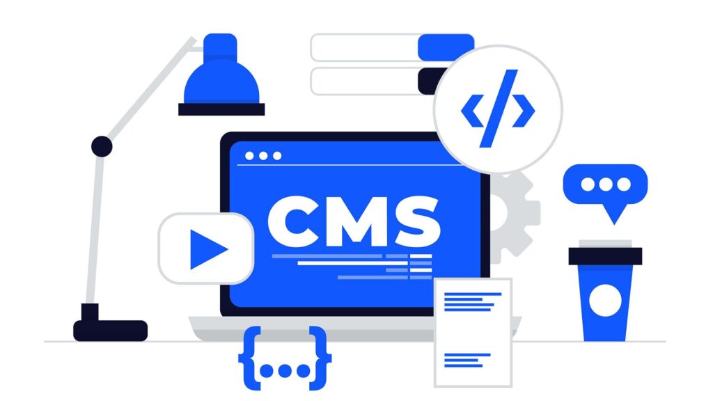 beginner’s guide explaining what is WordPress CMS, with dashboard interface, theme customization options, and common use cases for websites and blogs